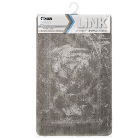 Коврик для ванной Fixsen Link 1-ый,  FX-5002I, коричневый, 50х80 см.