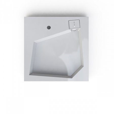 Раковина над стиральной машиной QUADRO 600х600 с кронштейнами и сливной системой Altasan