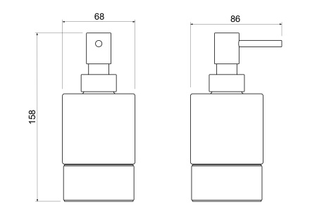 Дозатор для мыла настольный Aquatek Лира AQ4429MB черный матовый