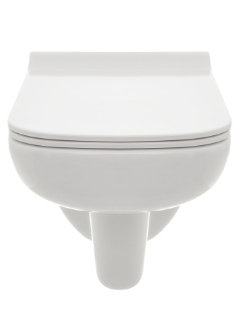 Унитаз подвесной безободковый AQUAme AQM2007 белый, с сиденьем микролифт