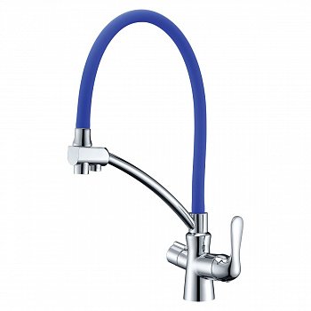 Смеситель для кухни Lemark Comfort LM3070C-Blue хром/синий