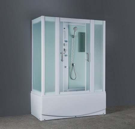 Душевая кабина Timo Eco TE-0770 168x80x215 профиль белый, стекло рифленое