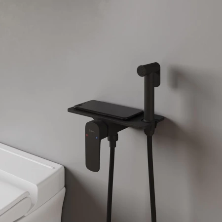 Гигиенический душ со смесителем IDDIS AXEBLSHi08 черный матовый