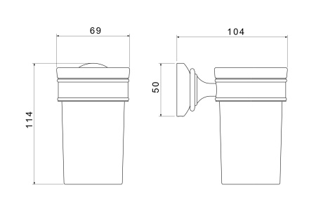 Стакан для ванной Aquatek Классик AQ4527MB черный матовый