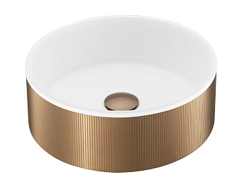 Раковина накладная 36см Benesque Lumiere 3001010106 бронза брашированная