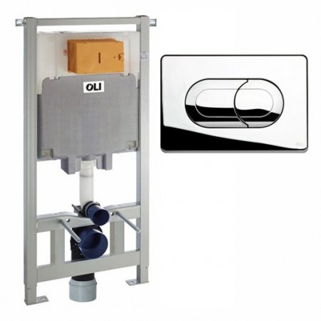 Готовое решение для подвесных унитазов OLI 80 300573pSA00 клавиша хром глянцевый