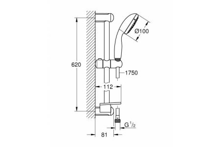 Душевой гарнитур Grohe New Tempesta 27600001 хром