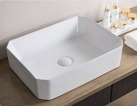Раковина накладная 49см BelBagno BB1386 белый