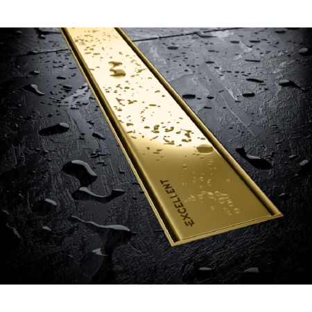 Душевой лоток EXCELLENT Stilio Gold 70 см. решетка декоративная (золото)