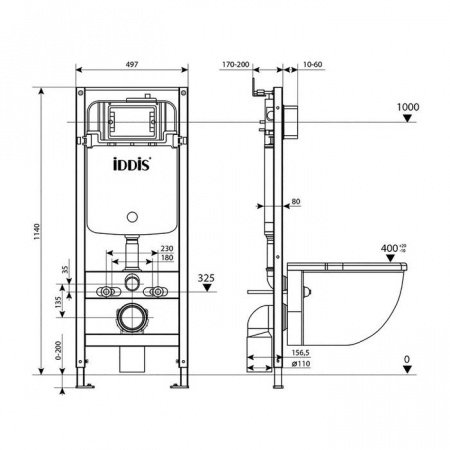 Инсталляция для подвесных унитазов Iddis Profix PRO0000i32