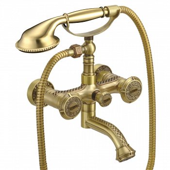 Смеситель для ванны с душем Lemark Jasmine  LM6614B бронза