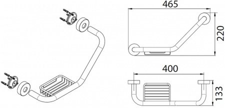 Поручень для ванны Fixsen Hotel FX-31018 Хром