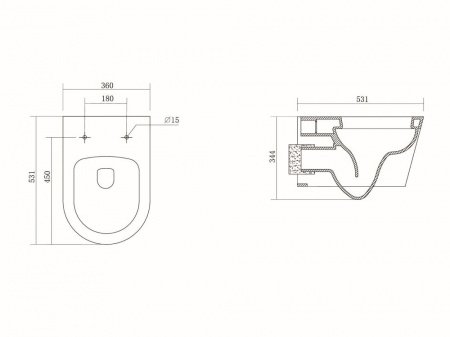 Унитаз подвесной Aquatek Бетта AQ1253W-00 с сиденьем Soft Close
