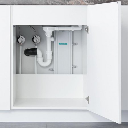 Смеситель для кухни Hansgrohe Metris Select M71 73818340 хром черный шлифованный