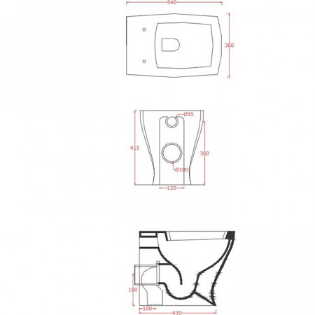 Унитаз приставной (бачок в стене) ArtCeram Jazz JZV002 05;00 белый, без сиденья