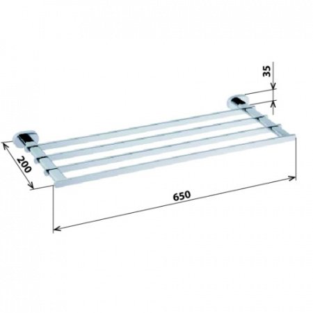 Полка для полотенец Bemeta Oval 118412181 Хром