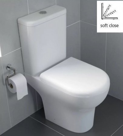 Унитаз-компакт Vitra Zentrum Open-Back 9012B003-7204 с бачком и сиденьем Микролифт