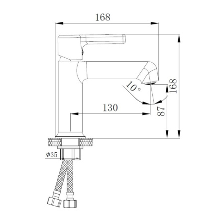 Смеситель для раковины Haiba HB10814, хром