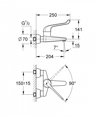 Смеситель для раковины Grohe  32795000 хром