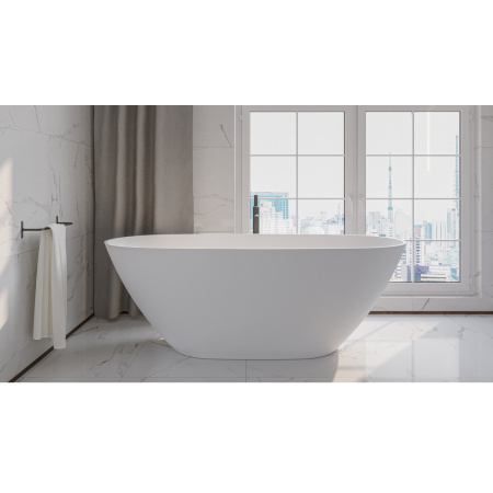 Ванна WHITECROSS Onyx D 160x75 (белый мат) иск. камень