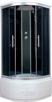 Душевая кабина Timo Standart T-1100 P 100x100x220 профиль хром матовый, стекло прозрачное