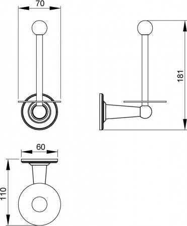 Держатель туалетной бумаги Timo Nelson 150044/00 antique Хром
