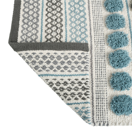 Коврик для ванной 1-ый  , FX-8030Y,  mix (голубой+графит+белый+серый), 50х80см