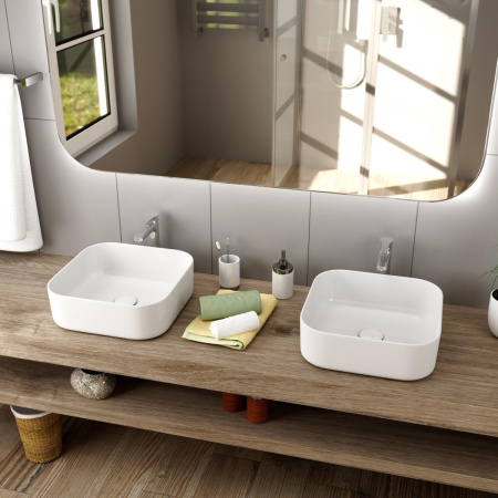 Раковина накладная 39см Point Меркурий PN43831 белый