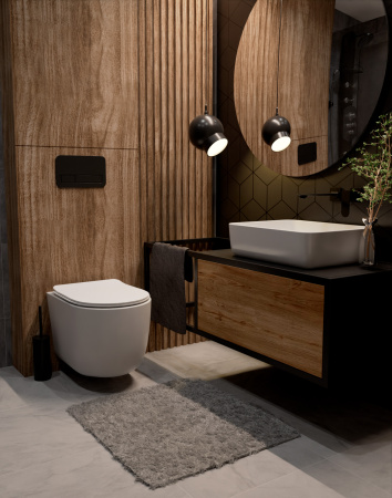 Смеситель для раковины AQUAme Monza AQM6315MB черный матовый