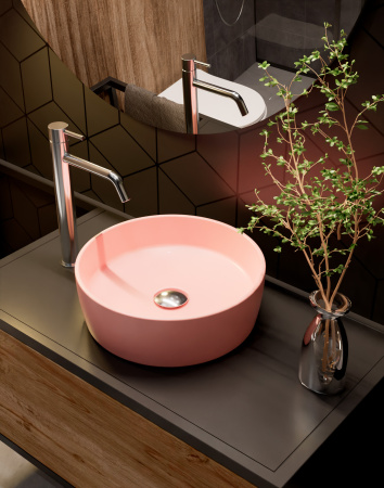 Раковина накладная 35.5см AQUAme AQM5012MB черный матовый