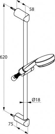 Душевой гарнитур Kludi Logo 6836005-00 Хром
