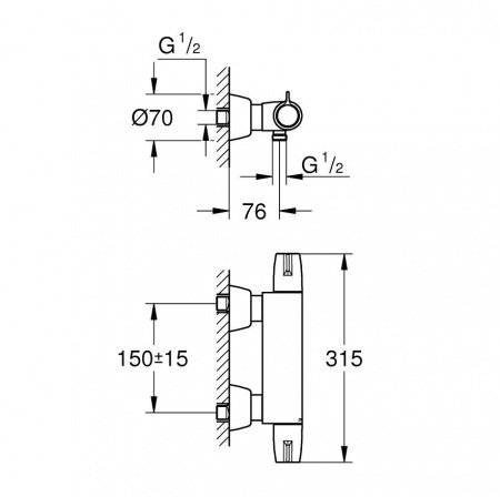 Термостат для душа  Grohe Grohtherm Special 34667000 хром