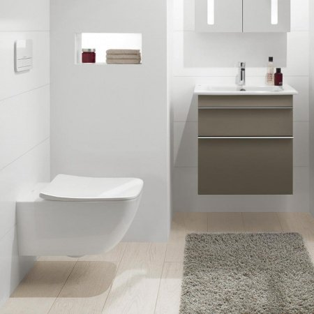 Унитаз подвесной безободковый Villeroy & Boch Venticello Pack 4611RSR1 с сиденьем микролифт