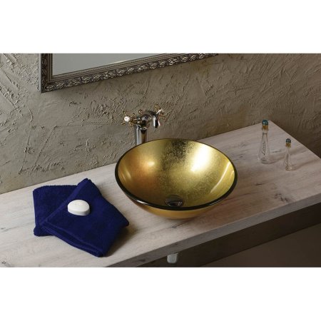 Раковина накладная 42см SAPHO BEAUTY 2501-22 металлический