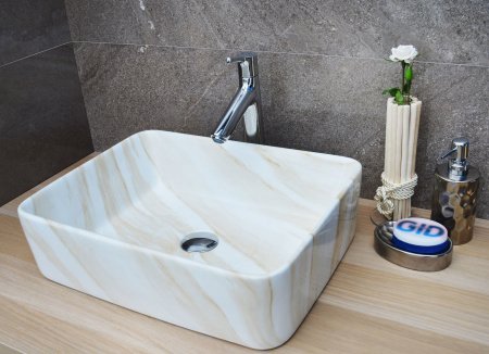 Раковина накладная 48см Gid Mnc600 бежевый