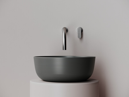 Раковина накладная 35см Ceramica Nova Element CN6073MDH темный антрацит матовый