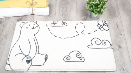 Коврик для ванной Fixsen Teddy Air  1-ый, FX-6001T, белый, 50х80см