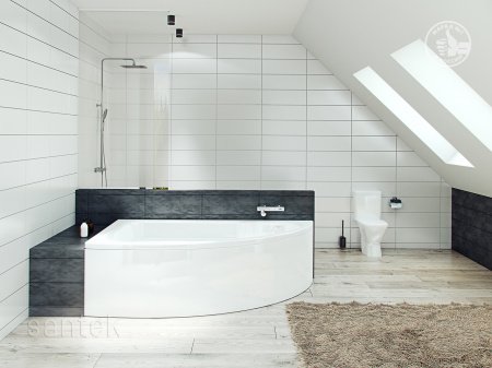 Акриловая ванна Santek Гоа 150х100 L асимметричная белая 1WH112033