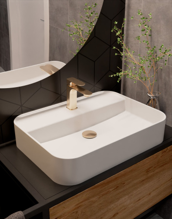 Смеситель для раковины AQUAme Monza AQM6310BG золото матовое