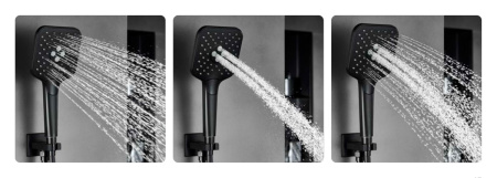 Встраиваемая душевая система с термостатом Vincea Next VSFW-1N3TMB черный матовый