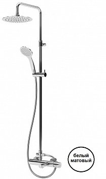 Душевая стойка Cezares LEAF-CVDA-30-BIO белый матовый