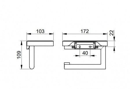 Держатель туалетной бумаги с полкой Keuco Reva 12873019000 хром