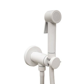Гигиенический душ со смесителем Bossini Paloma Flat E37015B.045 белый матовый