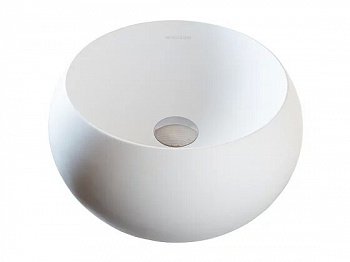 Раковина накладная 38см MonteBianco Palla 12033 белый матовый