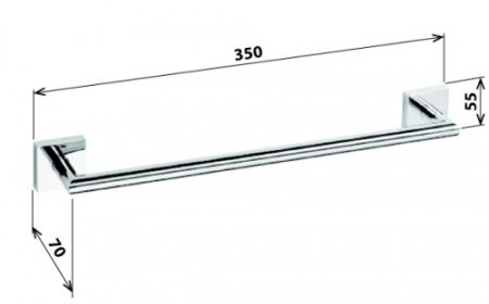 Держатель для полотенец Bemeta Beta 132204012 Хром