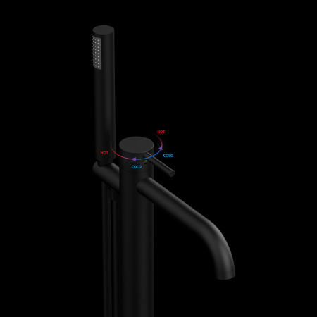 Смеситель для ванны напольный Vincea Desire VTF-1DMB черный матовый