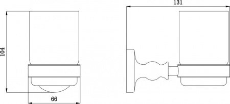 Стакан для зубных щеток Rush Crete CR35310 Бронза