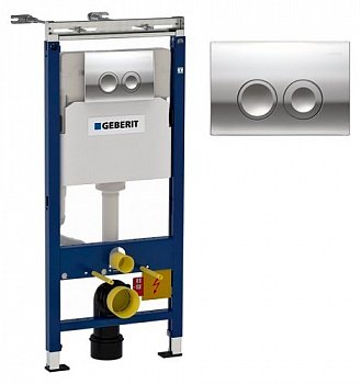 Готовое решение для подвесных унитазов Geberit Duofix UP100 458.122.21.1 хром глянцевый