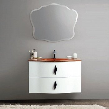 Тумба под раковину Cezares Petalo 90 подвесная Белая без ручек