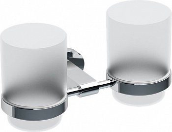 Двойной держатель с двумя стаканами Ravak Chrome CR 220.00 Хром